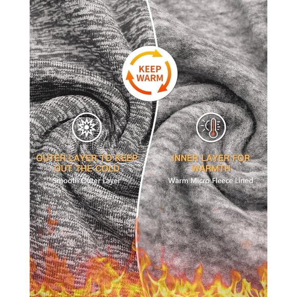 Women's Fleece Dress Running Sweatshirts Dresses with Thumb Holes Pocket Grey - Picture 3 of 6